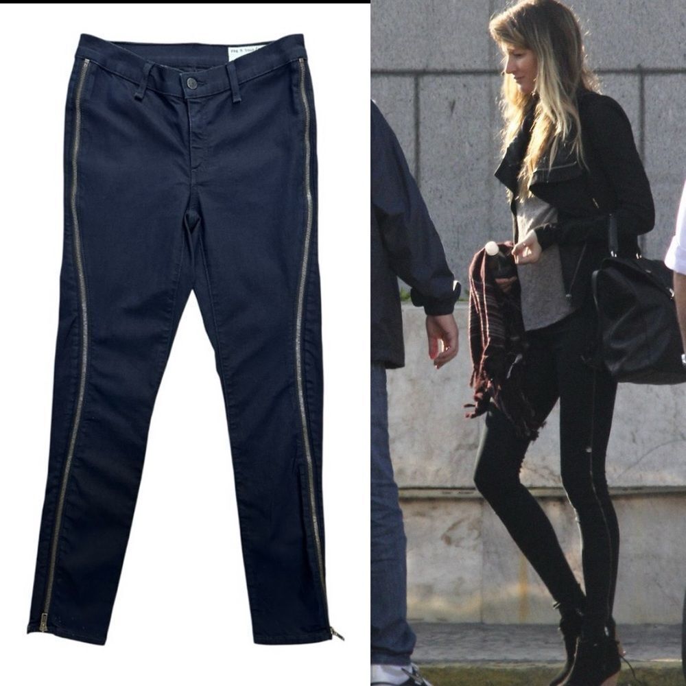 Rag & Bone Scuba Midnight Zipper Skinny Jeans Size 27